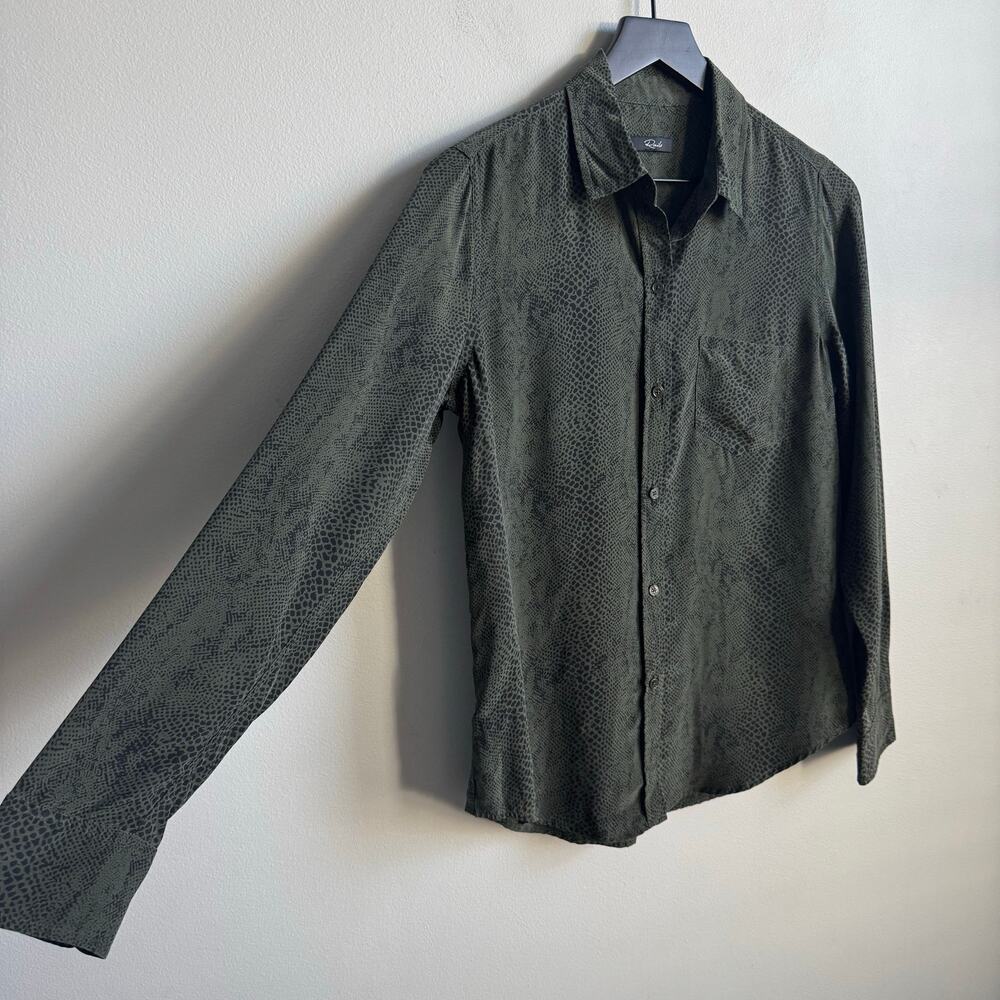 Rails Kate Silk Python Print Button Down Blouse I… - image 4